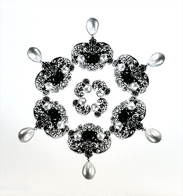 silver gelatin photo collage, Jewels of the Heart, by Adrienne Moumin.