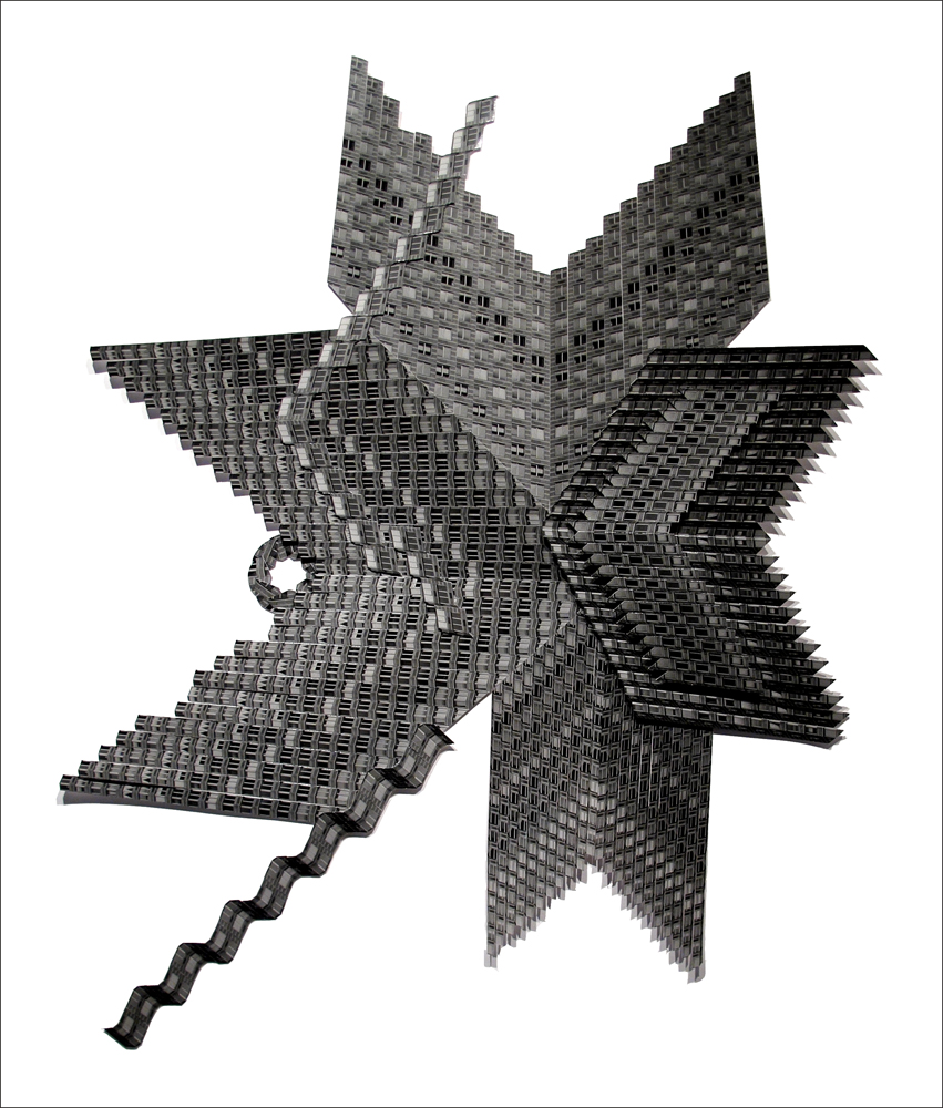 The Forces of Victory, 2012
                    <br>Hand-cut and -assembled 3-D Silver Gelatin Photo Collage
                    <br>(contains more than 170 individual pieces)
                    <br>29½ x 26¼ x 1½ inches